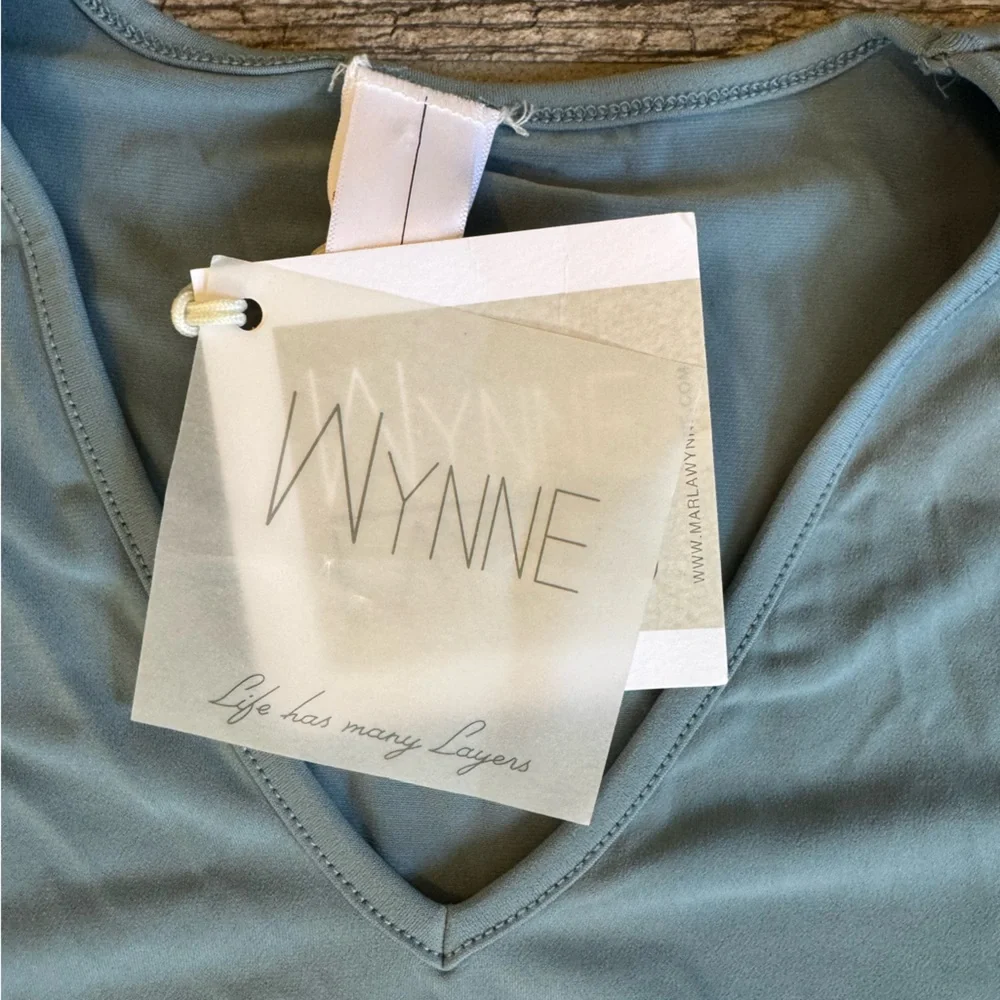 Wynne Layers Blue/green V-Neck Dress - Picture 7 of 8